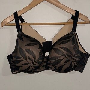 Cacique Invisible Lace Backsmoother Balconette Bra Black Size 42C